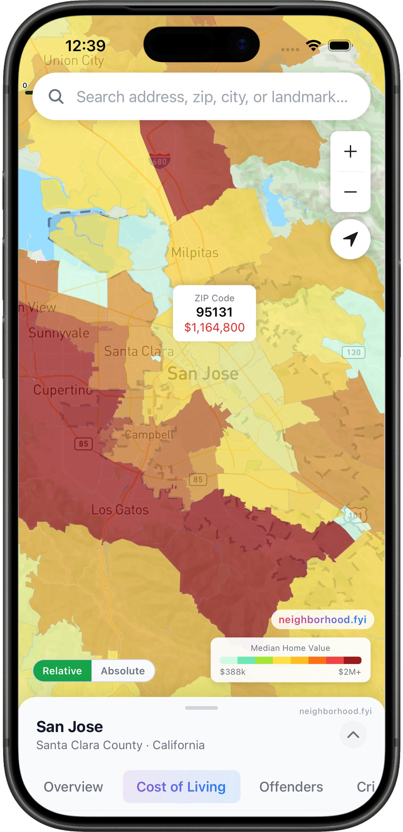 Home Values heatmap