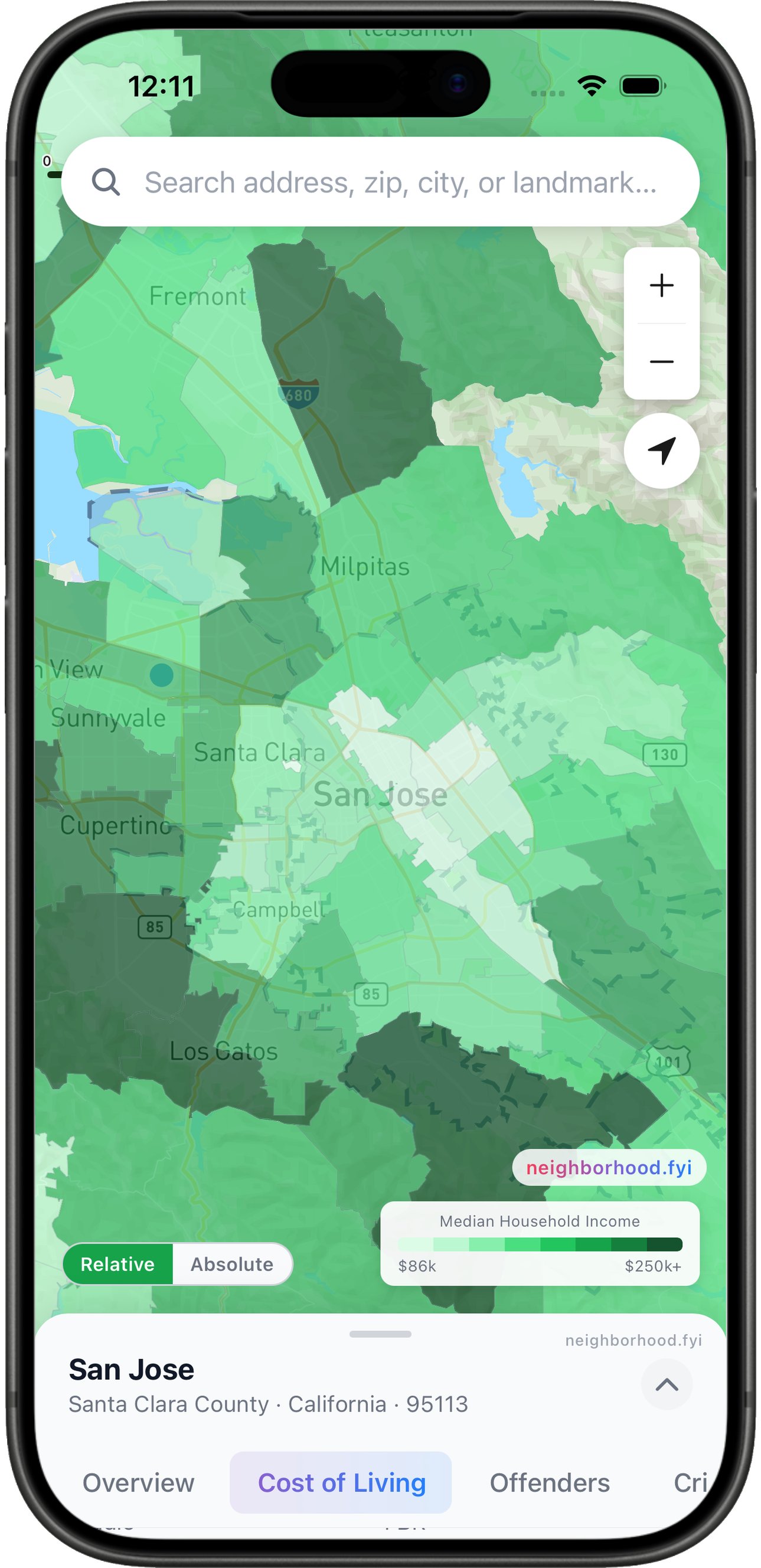 Household Income heatmap